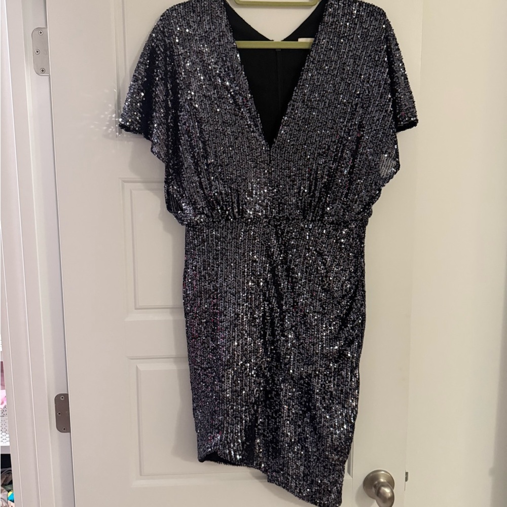 Glamorous Black Sequin Mini Dress